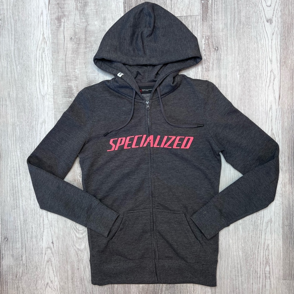 Specialized Premium Gray Zip Up Hoodie Women’s Size M Cycling Biking - Picture 2 of 9